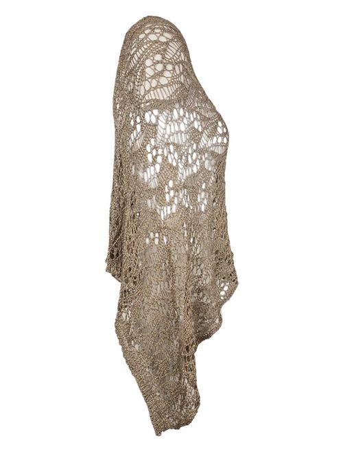 Sand lace poncho for women Gaynor Bongard | MIELESABBIA